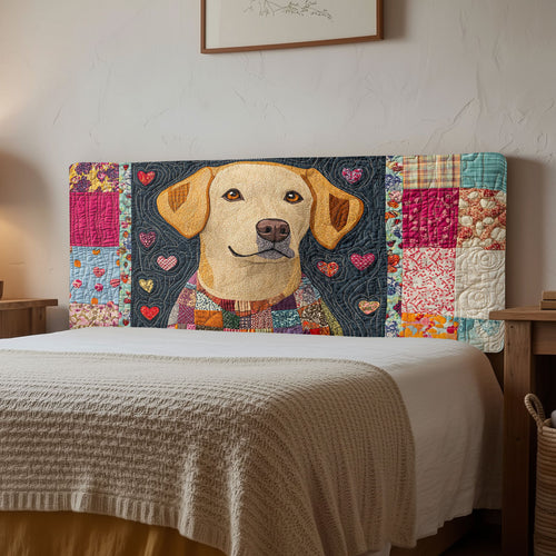 Labrador Love CW0501014CL Quilted Headboard Slipcover