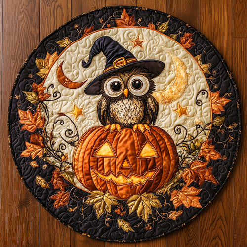 Moonlit Owl Hollow WN0708064CL Quilted Round Mat