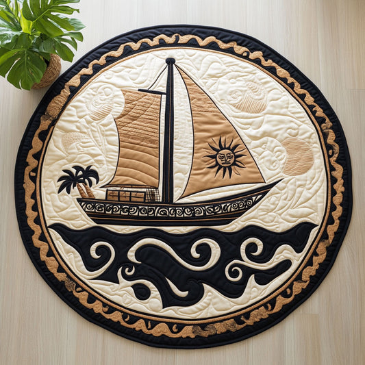 Tribal Sail CW1806045CL Quilted Round Mat