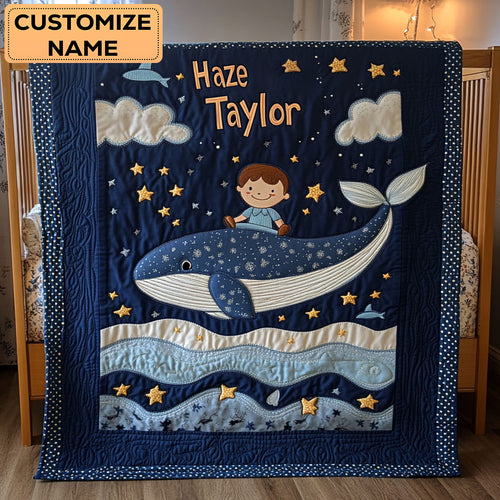 Wishing Whale WN3107073CL Personalized Baby Quilt