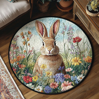 Blossom Rabbit CW1001066CL Quilted Round Mat