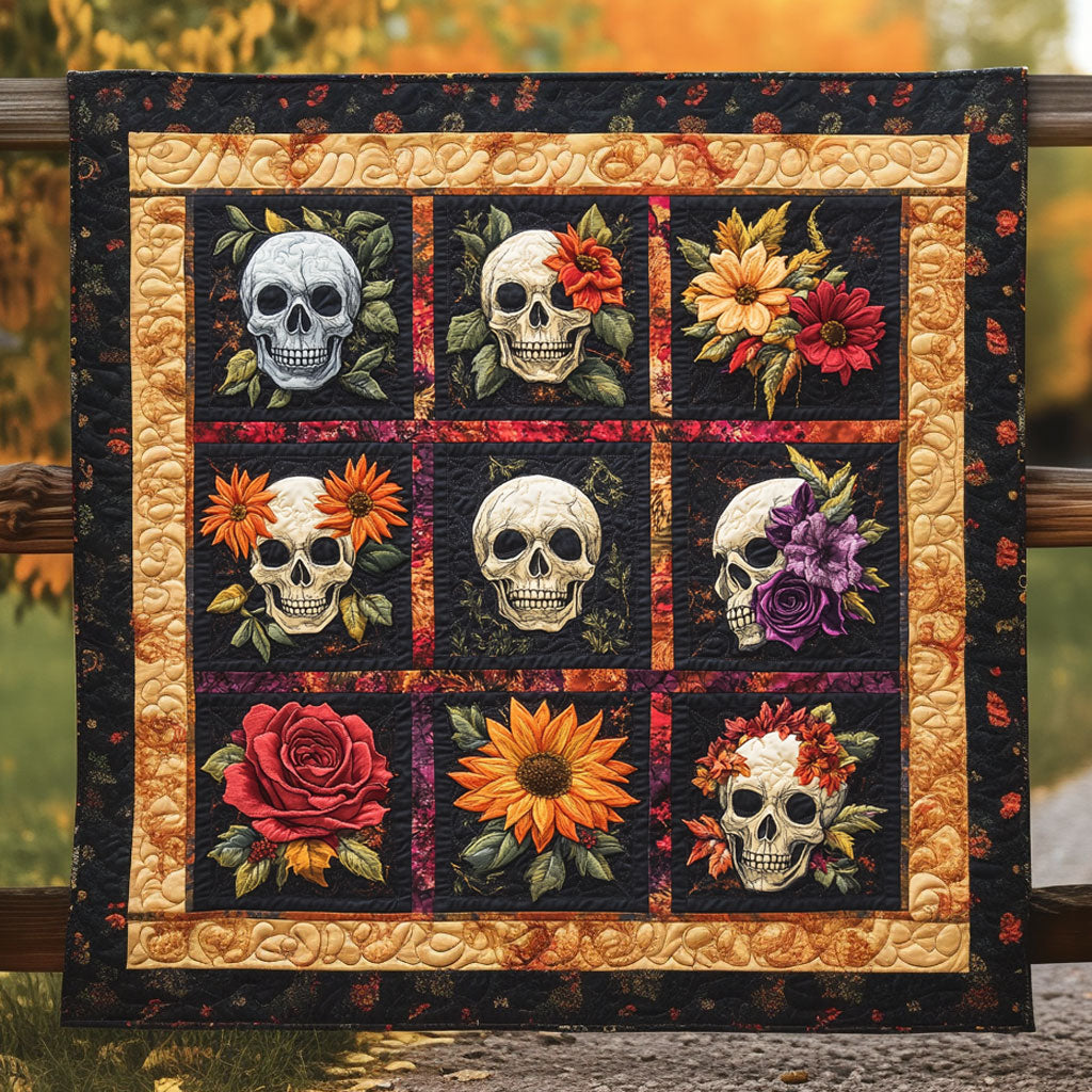 Blooming Skull WN2308017CL Quilt
