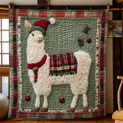 Plaid Llama Christmas WN1711064CL Quilt