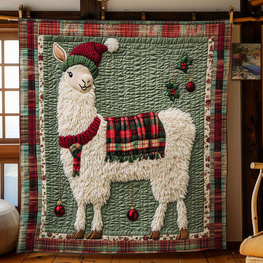 Plaid Llama Christmas WN1711064CL Quilt