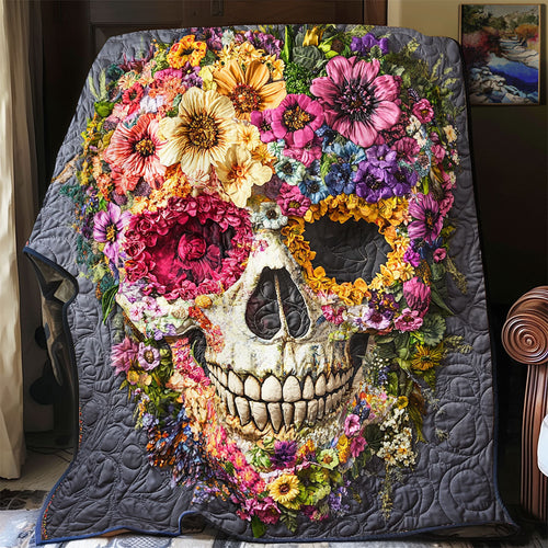 Floral Skull YR1801024CL Quilt
