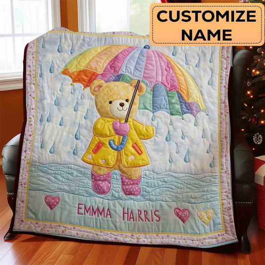 Cozy Teddy Hug CW1807002CL Personalized Baby Quilt