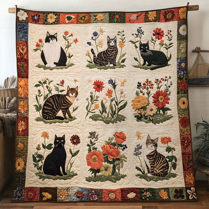 Fresh Blossom Cat WN0611045CL Quilt