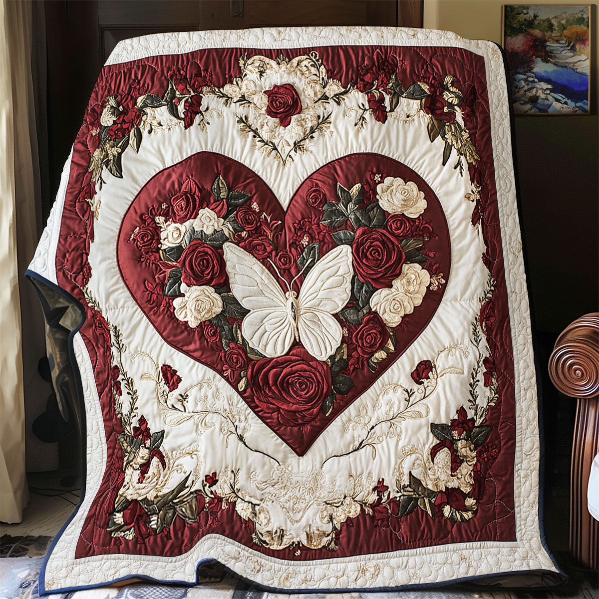 Butterfly In Heart WY1202082CL Quilt