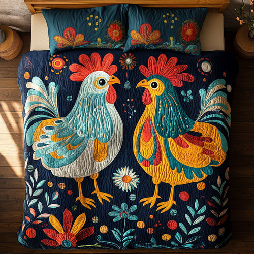 Rainbow Patch Chicken WN1411109CL Duvet Cover Set