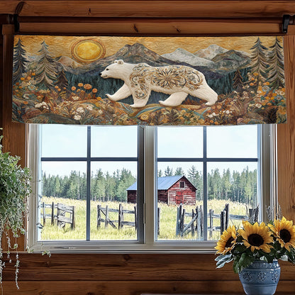 Autumn Bear Nest WN2406002CL Quilted Valance
