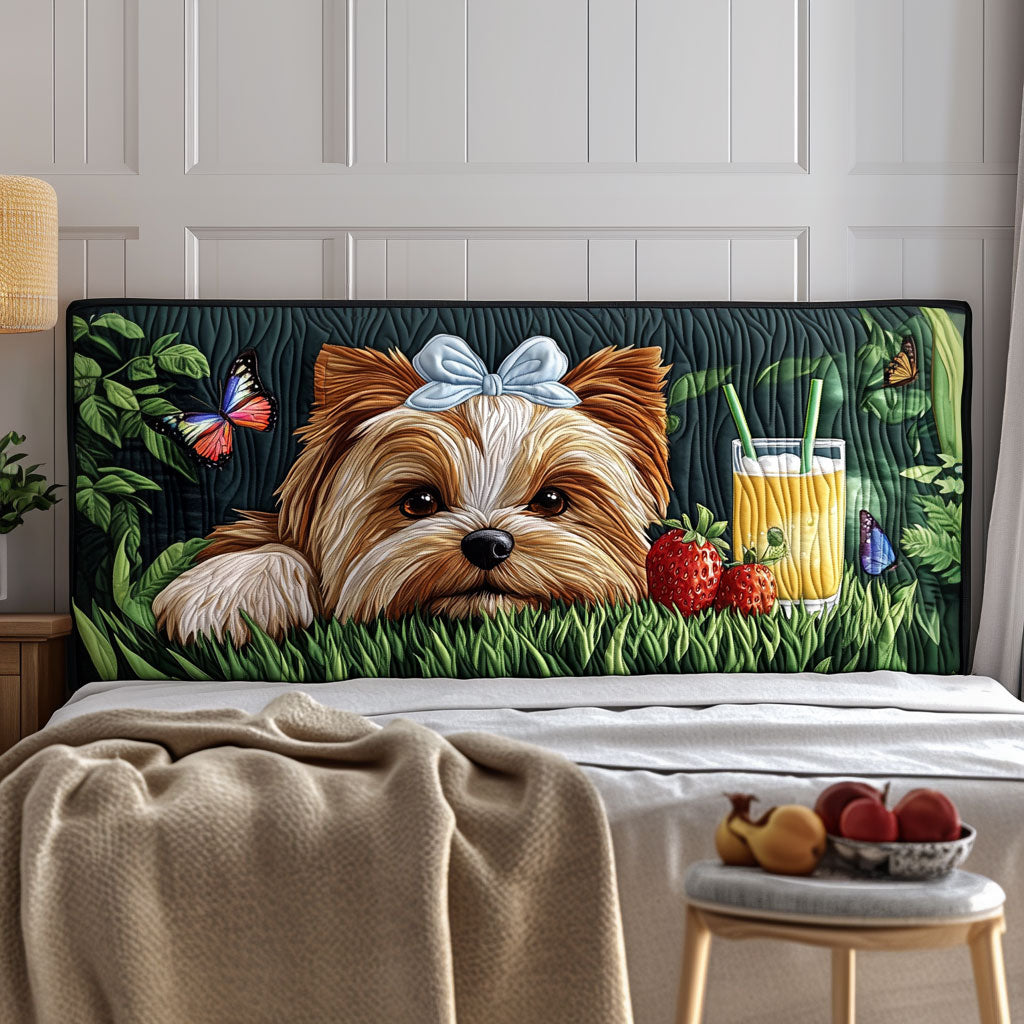 Adorable Yorkshire Sunshine KL2012009CL Quilted Headboard Slipcover