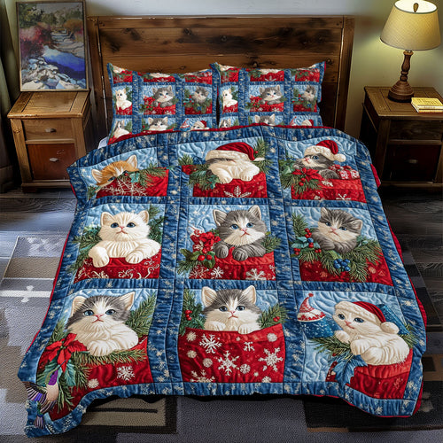 Christmas Kitten WY2811066CL Duvet Cover Set
