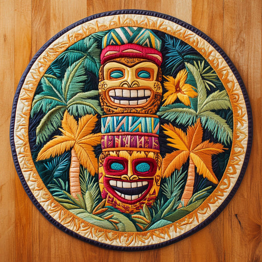 Tiki Breeze WN3005035CL Quilted Round Mat