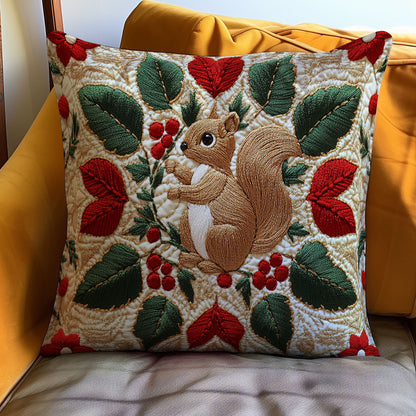 Christmas Baubel Squirrel WJ2211036CL Quilt Pillow Case