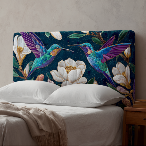 Galaxy Hummingbirds XR2312033CL Quilted Headboard Slipcover