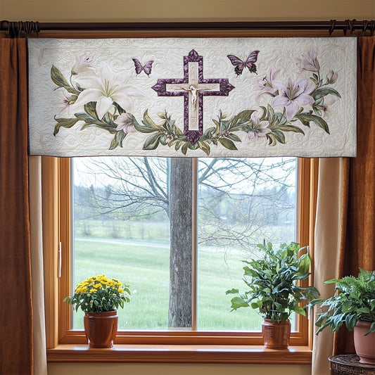 Glowing Cross WN2003043CL Quilted Valance