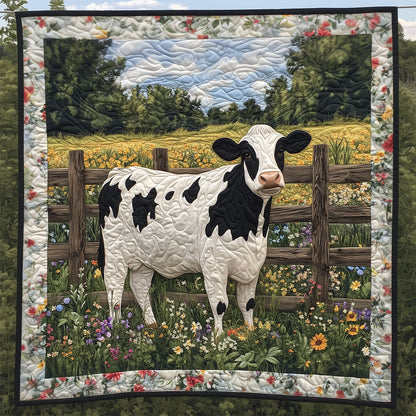 Cow By A Wood Fence LT1909004CL Quilt