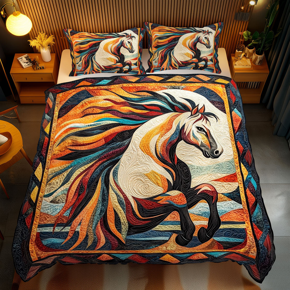 Horse Native American WJ2312032CL Duvet Cover Set