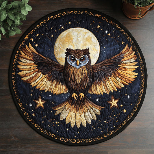 Celestial Owl CW1007008CL Quilted Round Mat