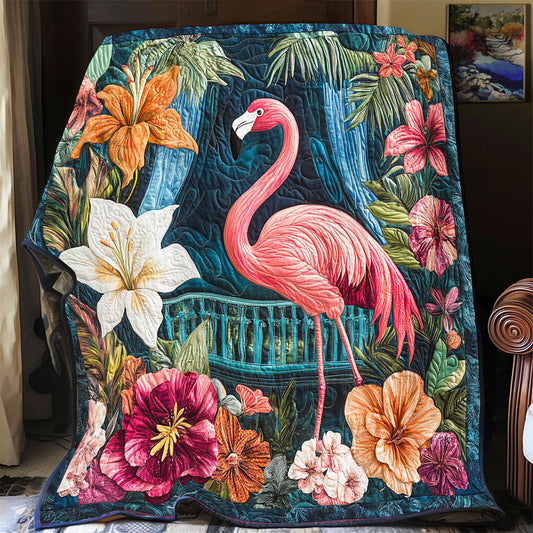 Flamingo Flower WX0406022CL Quilt