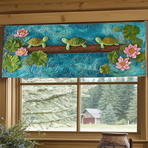 Lotus Turtle WJ2804017CL Quilted Valance