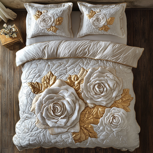 White Gold Rose WY0201005CL Duvet Cover Set