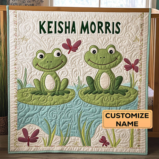 Lily Pad Buddies CP2507046CL Personalized Baby Quilt