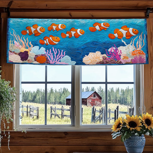 Clownfish Carnival WY1407006CL Quilted Valance