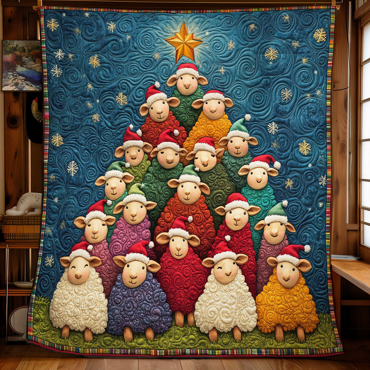 Holiday Sheep CP1811019CL Quilt