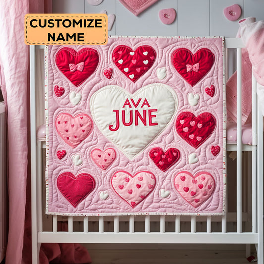 Sweetheart Snuggles WY3007028CL Personalized Baby Quilt
