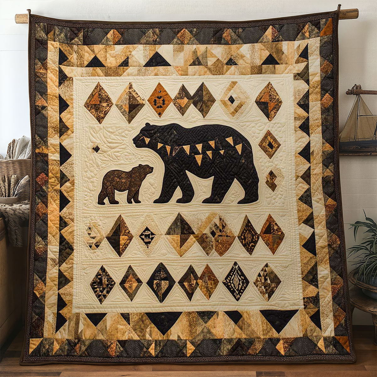 Tribal Bear WN0304019CL Quilt