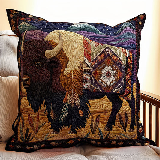 Bison Native American WX2201116CL Quilt Pillow Case