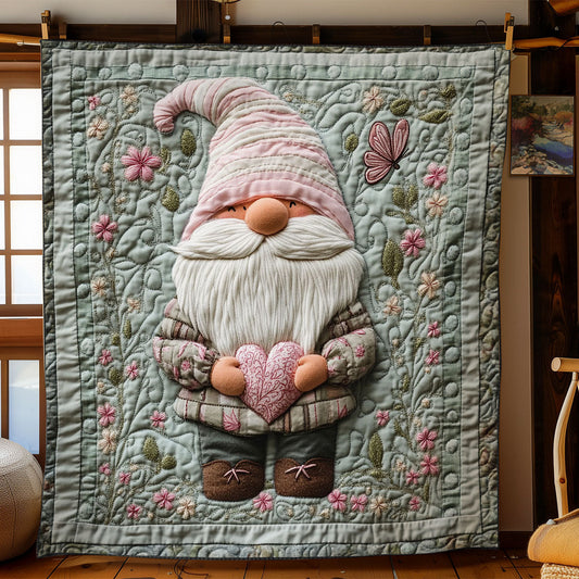 Gnome And Heart WY1302028CL Quilt