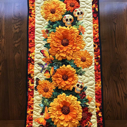 Eternal Marigolds WN0111028CL Quilted Table Runner