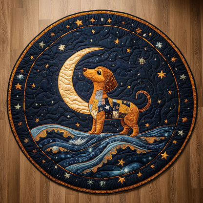 Dreaming Dachshund WN0807037CL Quilted Round Mat