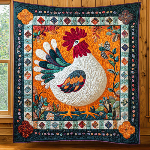 Garden Chicken CP1411042CL Quilt