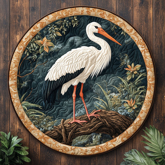 Elegant Stork CM0705008CL Quilted Round Mat