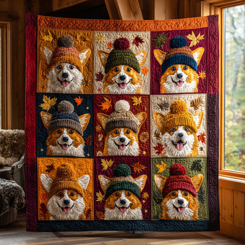 Autumn Corgi CW2708041CL Quilt