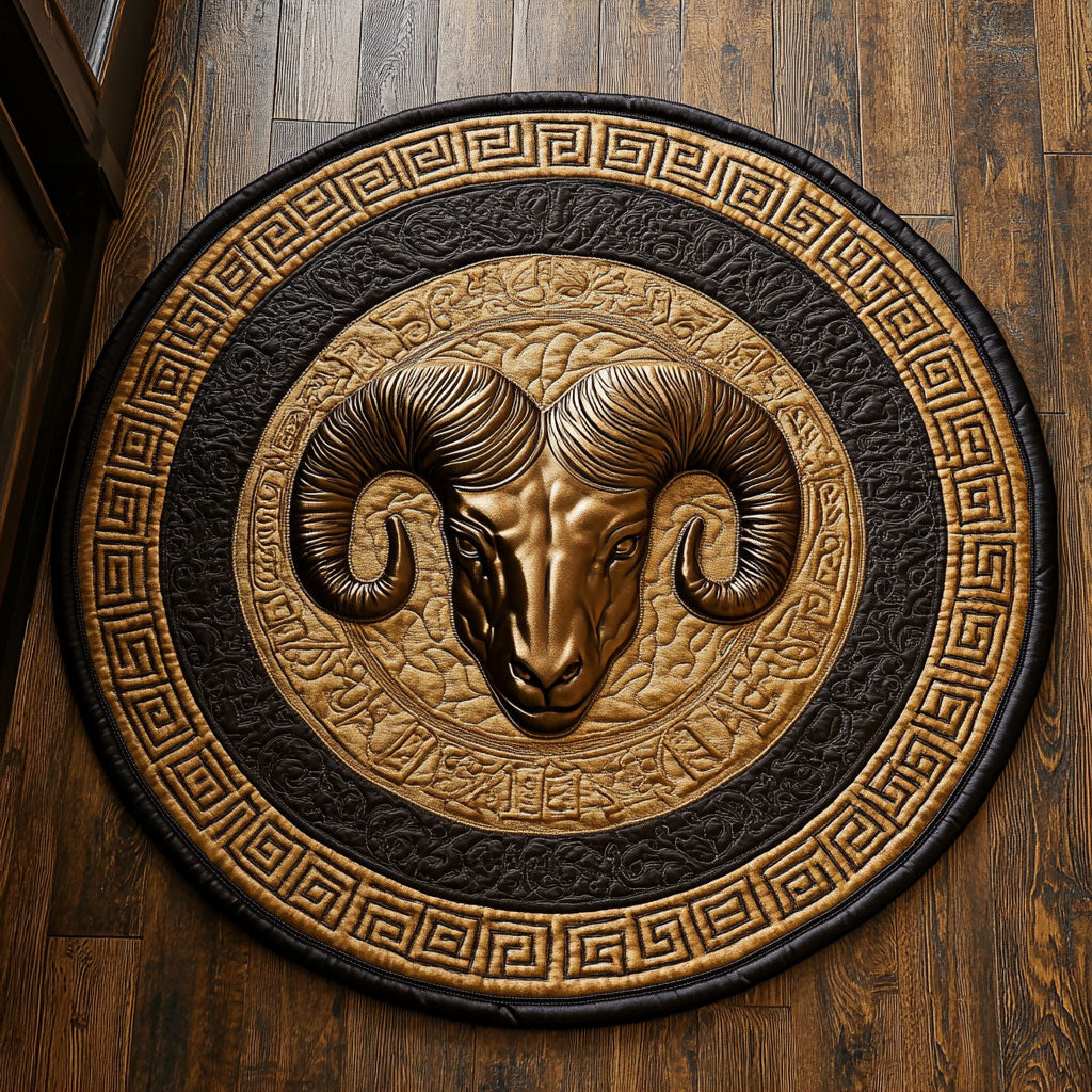 Ram Crest CP0409063CL Quilted Round Mat