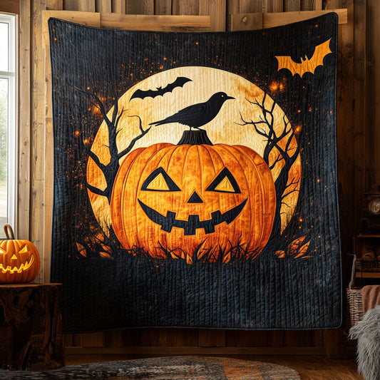 Moonlit Pumpkin Crow DH1809017CL Quilt