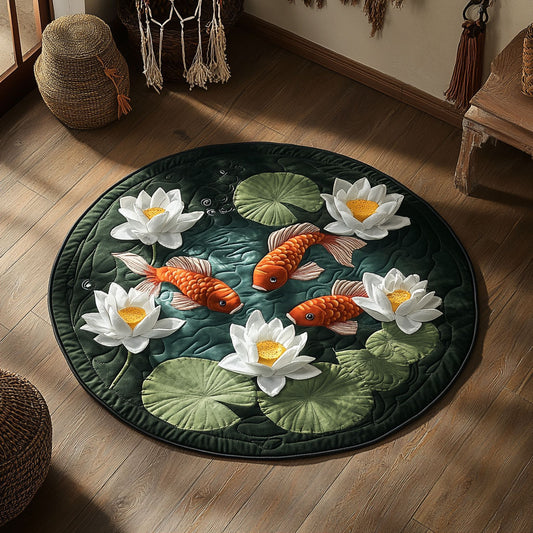 Golden Koi WY2205039CL Quilted Round Mat