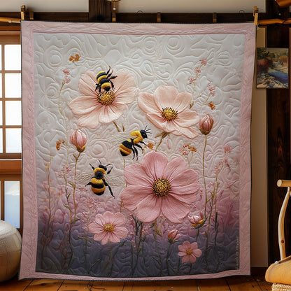 Pink Hue Bee WY2003074CL Quilt