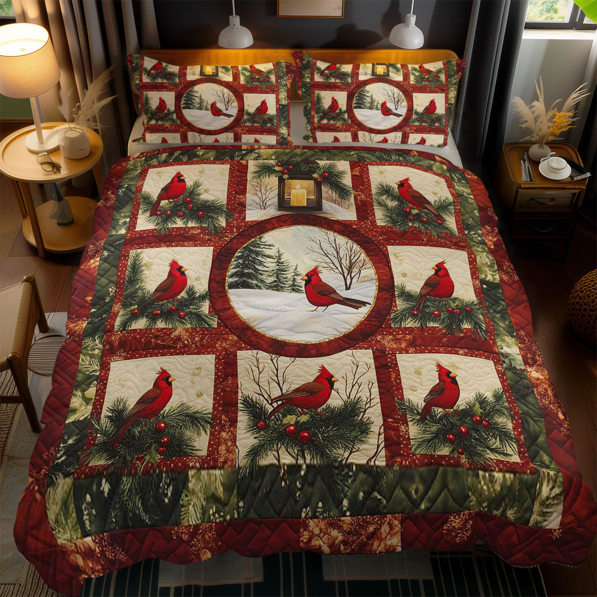 Scarlet Cardinal WN2102081CL Duvet Cover Set