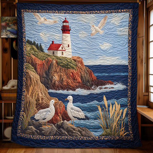 Seagull And Lighthouse WY2403026CL Quilt