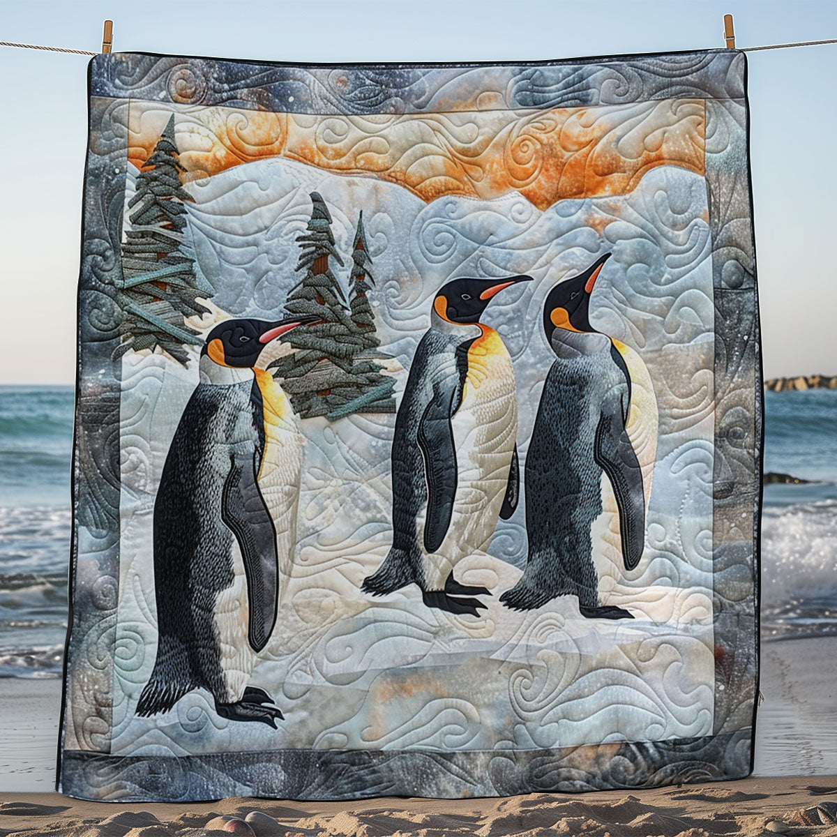 Penguin Family WY0901044CL Quilt