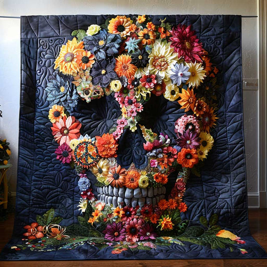 Skull In Bloom WN2110001CL Quilt