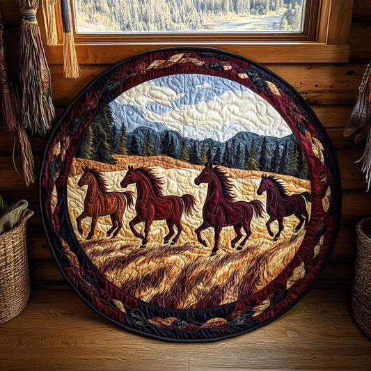 Native Horse WJ2404049CL Quilted Round Mat