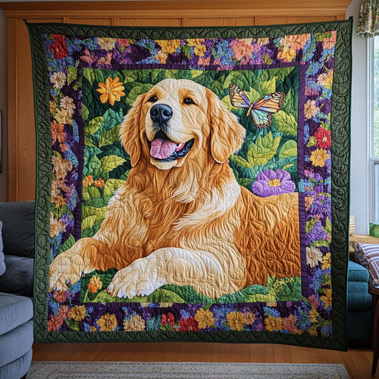 Flower Haven Retriever WP1504074CL Quilt