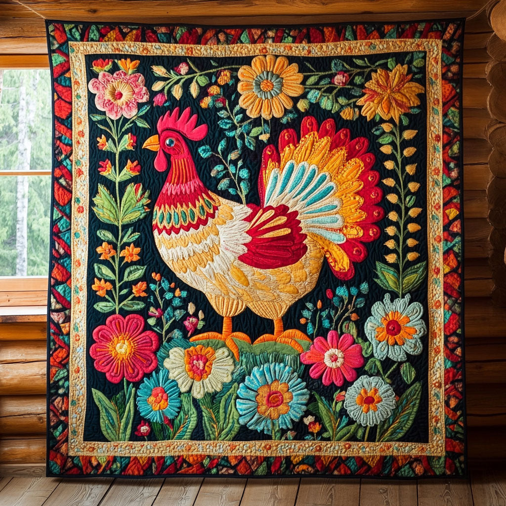 Rustic Chicken CP1411037CL Quilt