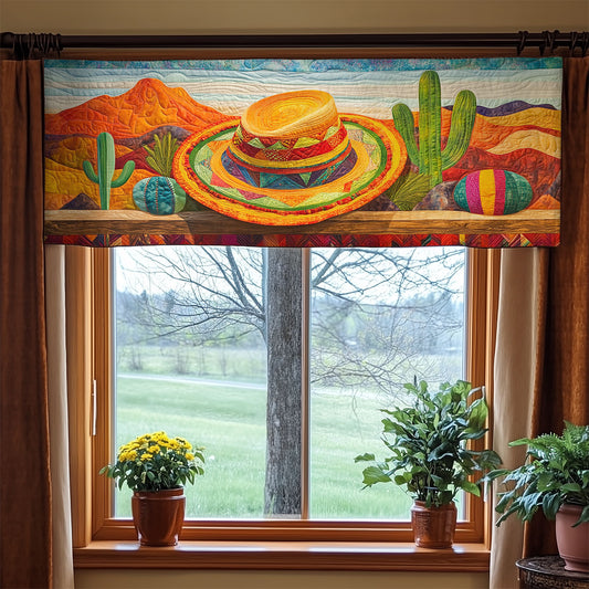 Desert Mexican Sombrero WX0605013CL Quilted Valance
